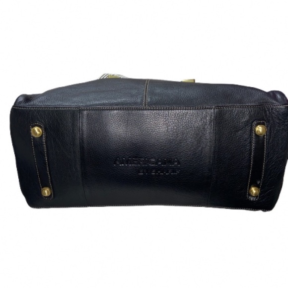 Sold Sharif Amaricana by sharif NWT Black Leather Handbag - Picture 3 of 5